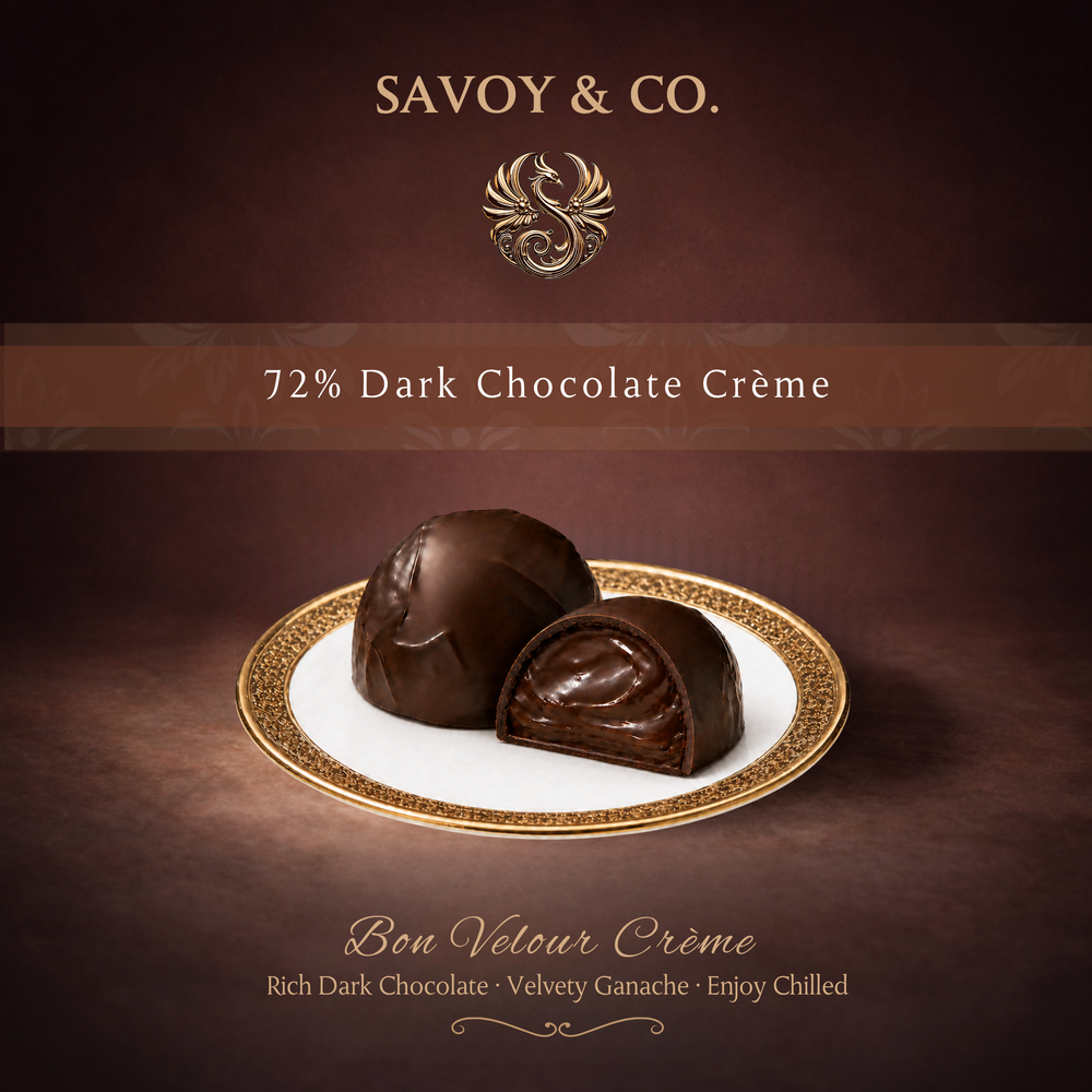 Bon Velour Crème – 72% Dark Chocolate - Made Fresh To Order